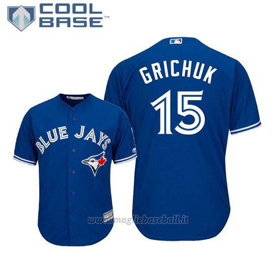 Maglia Baseball Uomo Toronto Blue Jays Randal Grichuk Cool Base Majestic Alterner Royal